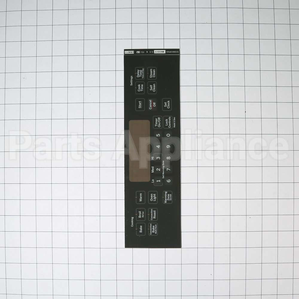 WB07X21417 GE Range Control Panel - Gray