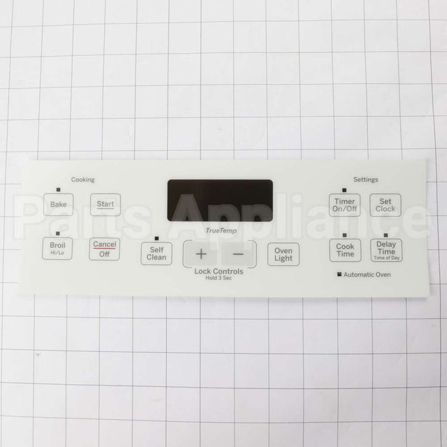 WB07X24623 GE Range Control Panel - White