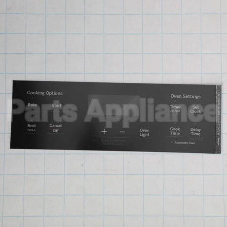 WB07X26634 GE Faceplate Graphics (Bk)