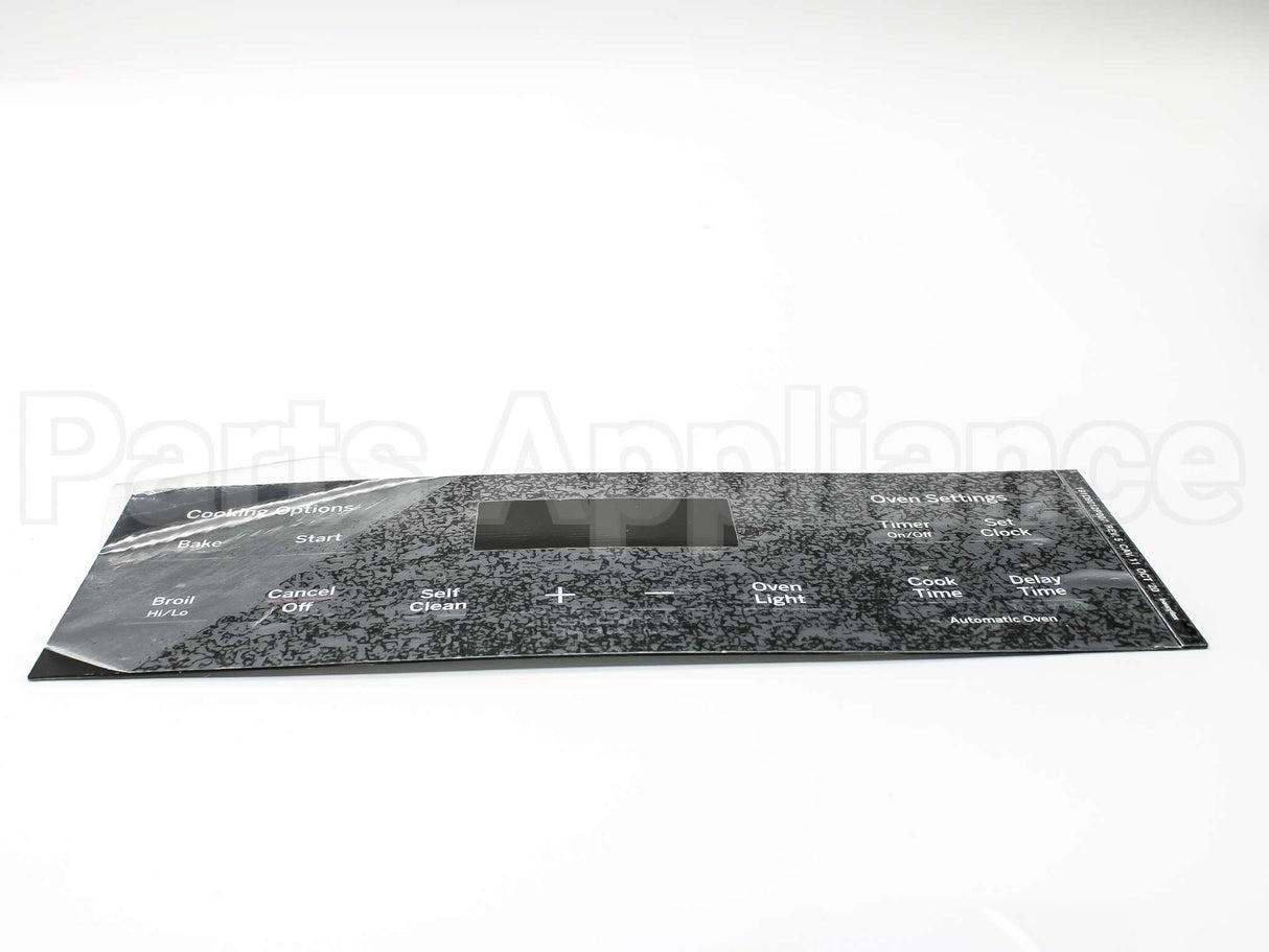 WB07X26647 GE Faceplate Graphics (Bk)