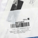 WB07X44619 GE Faceplate Graphics-White