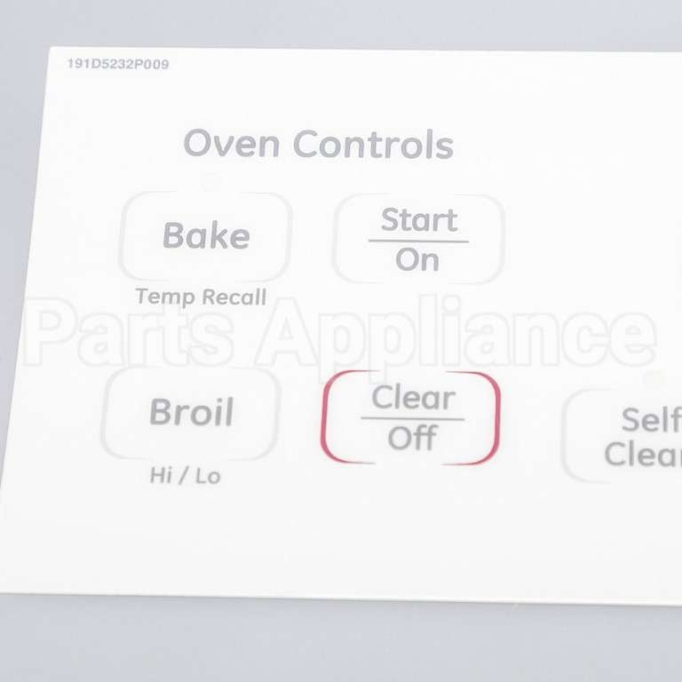WB27T11014 GE Faceplate Graphics (Wh)