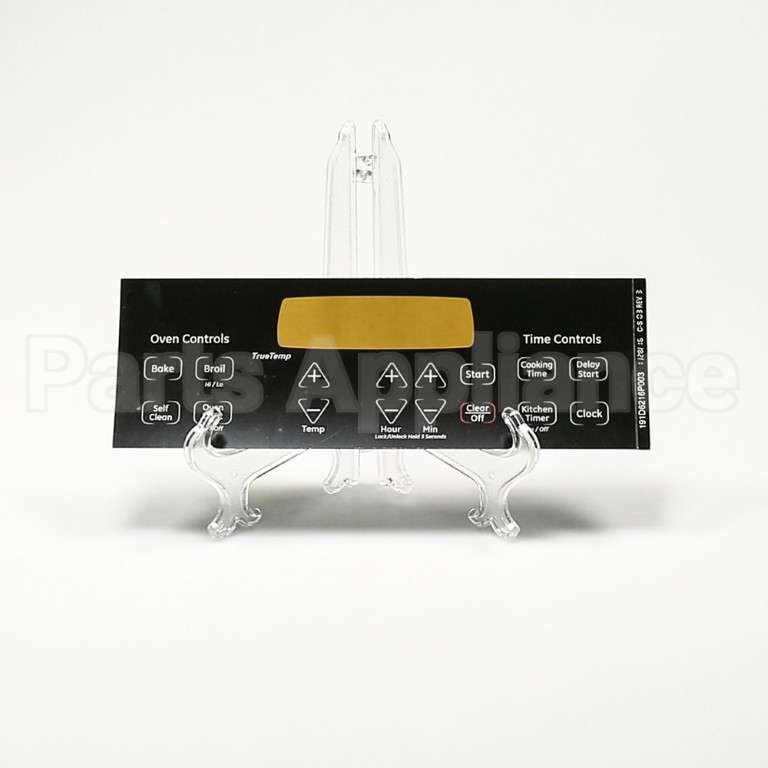 WB27T11229 GE Range Electronic Control Overlay - Black
