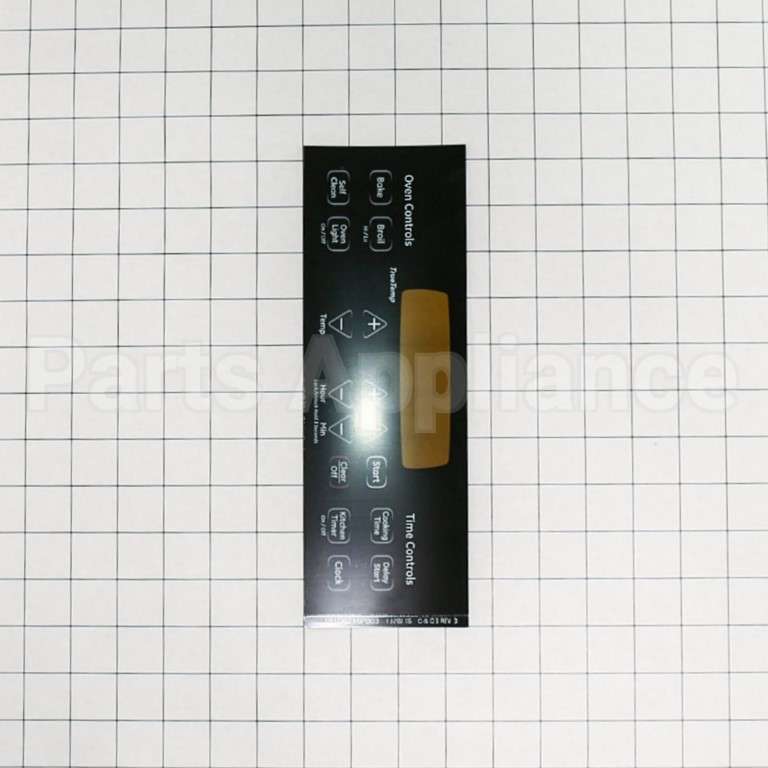 WB27T11229 GE Range Electronic Control Overlay - Black