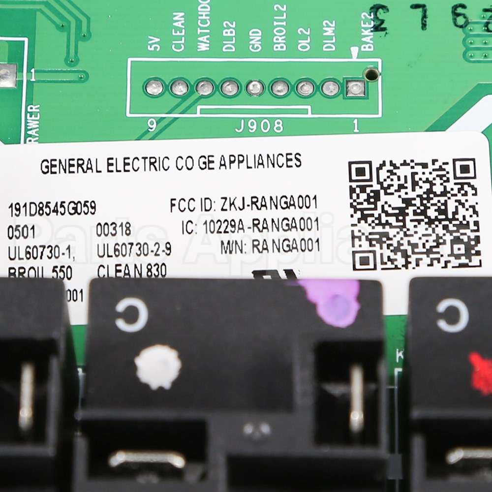 WB27X28580 GE Oven Control And Overlay Asm