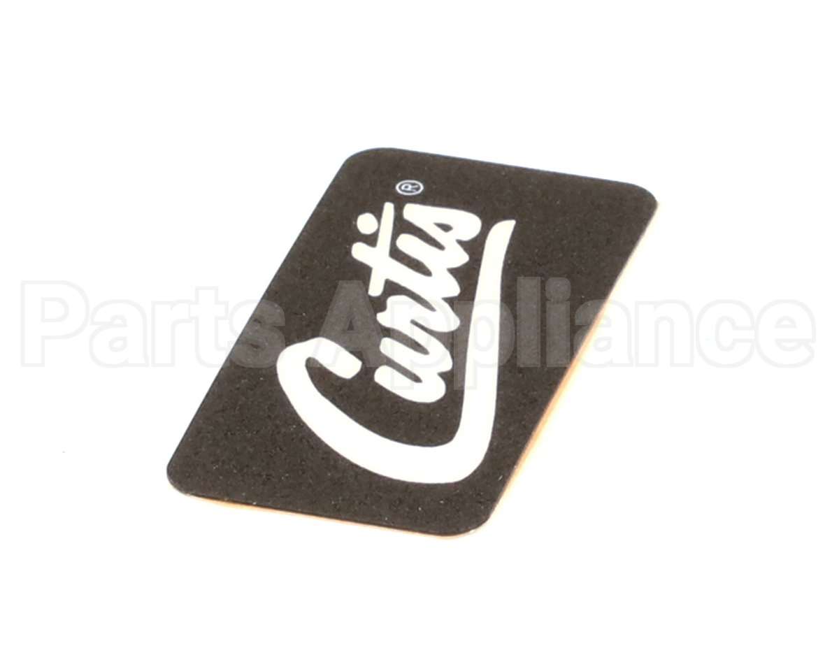 WC-38198 Wilbur Curtis Label, Cover-Up Black W/Curtis