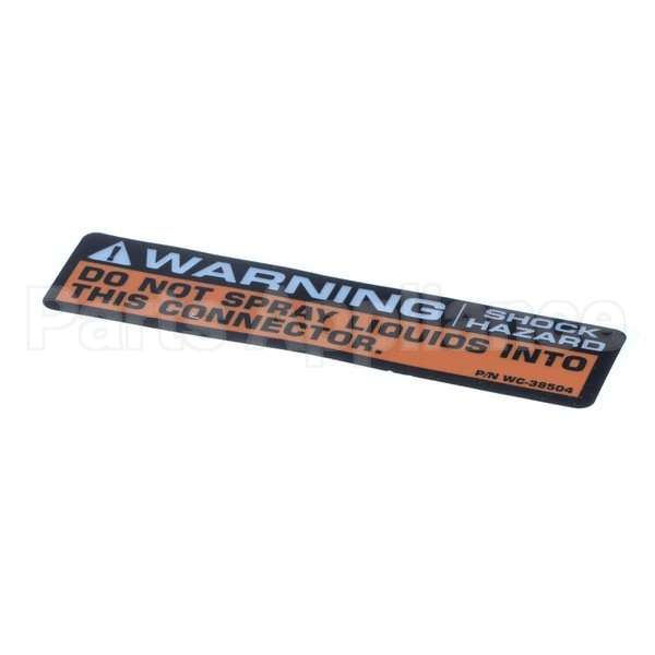 WC-38504 Compatible Curtis Label, Warning Shock Hazard In