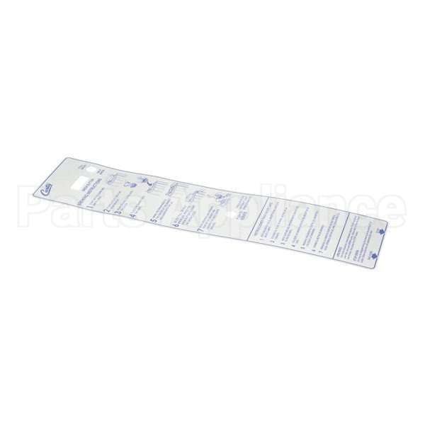 WC-38570 Compatible Curtis Label, Instruction Panel Ru150