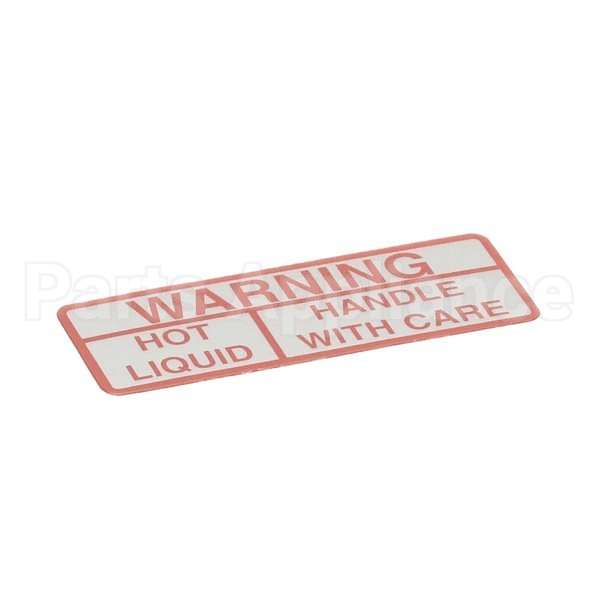 WC-39052 Compatible Curtis Label, Warning Hot Liquid