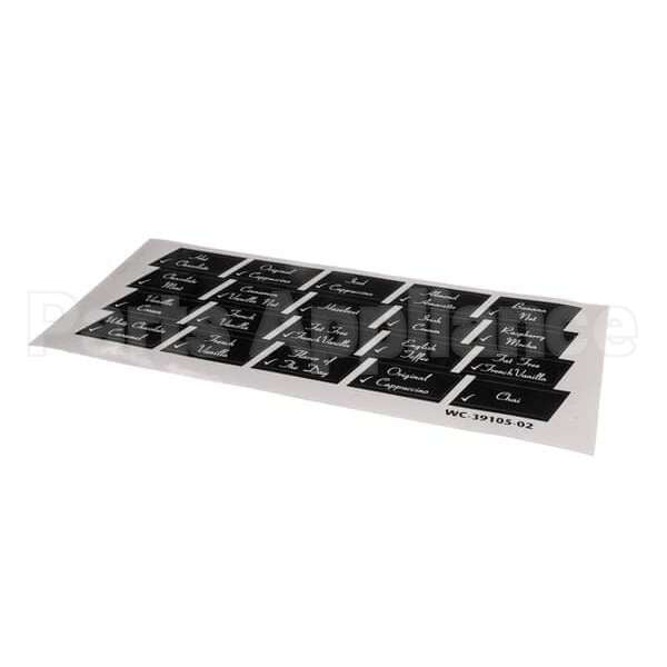 WC-39105-02 Compatible Curtis Label, Flavor Low Tack Door Ge