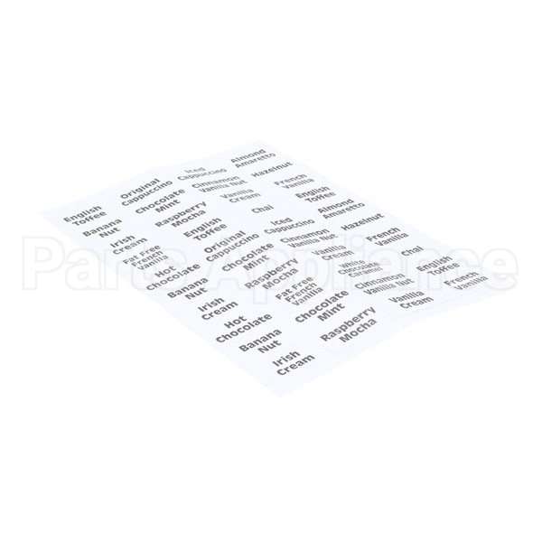 WC-39107-02 Compatible Curtis Label, Flavor Adhesive Canistr