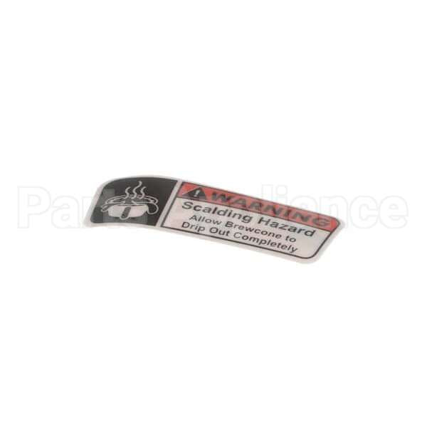 WC-3963 Compatible Curtis Label, Warning Brewcone