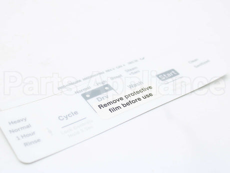 WD34X27904 GE White Control Panel Overlay