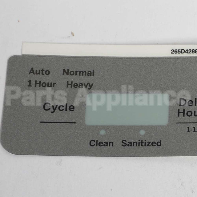 WD34X29863 GE Gray Control Panel Overlay