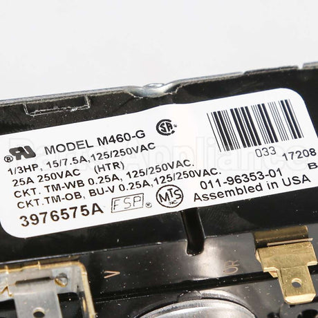 WP3976575 Whirlpool Timer