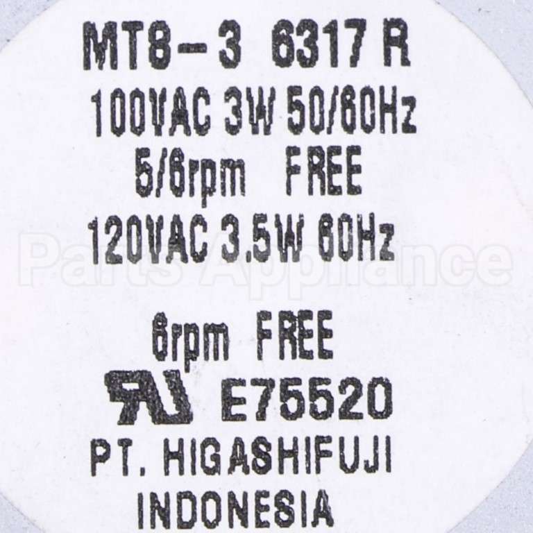 WP58001047 Whirlpool Motor- Gea