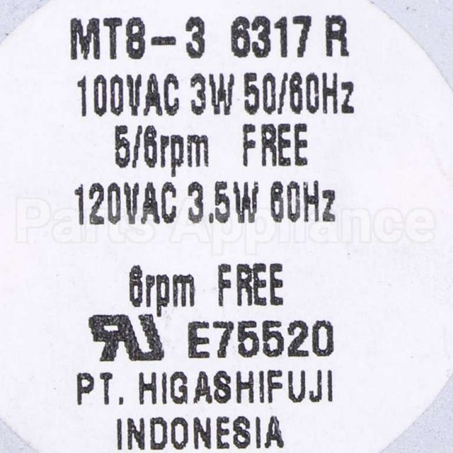 WP58001047 Whirlpool Motor- Gea