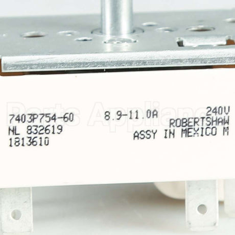 WP74007841 Whirlpool Switch- In