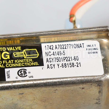 WP74011290 Whirlpool Valve- Bak