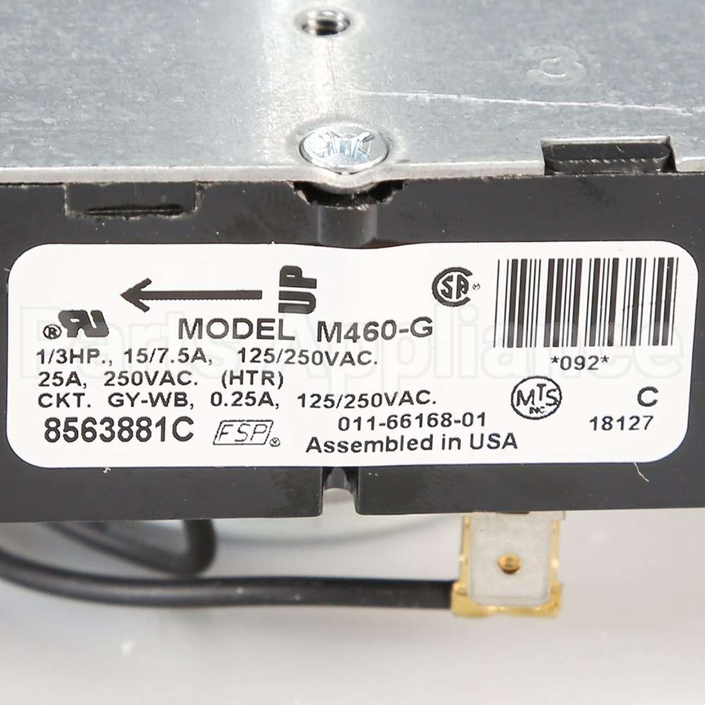 WP8563881 Whirlpool Timer