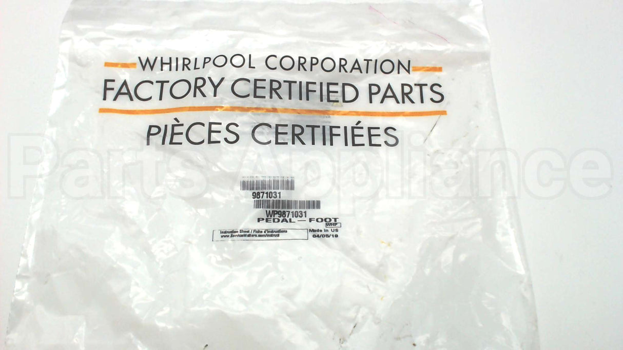 WP9871031 Whirlpool Pedal-Foot