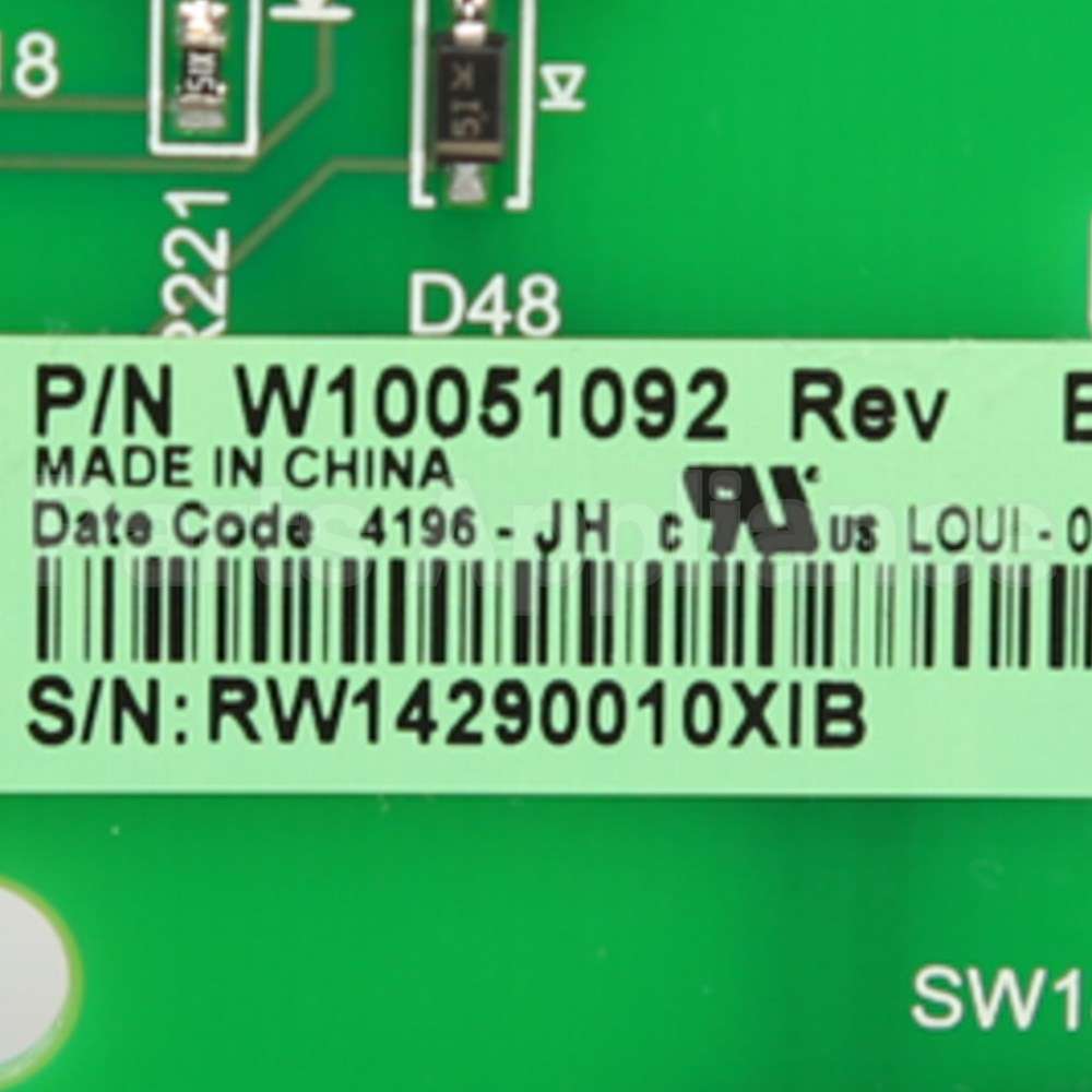 WPW10051092 Whirlpool Cntrl-Elec