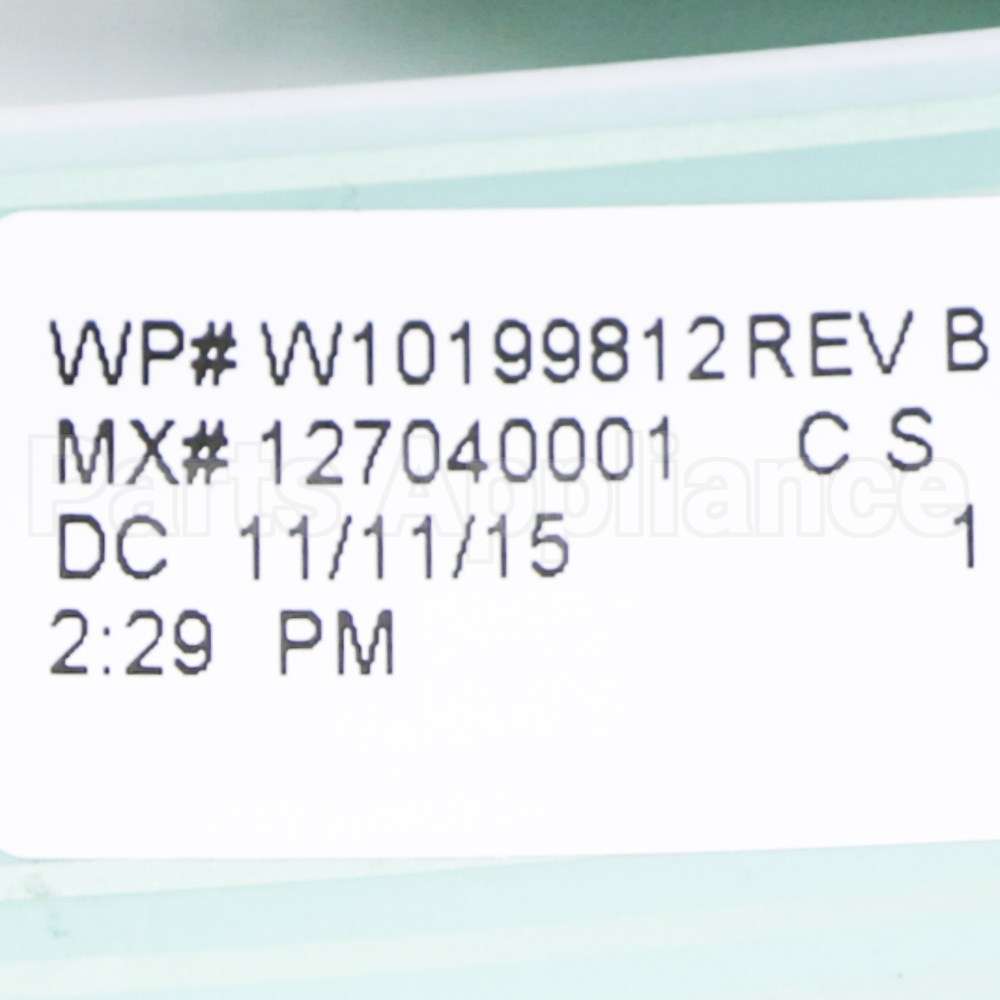 WPW10199790 Whirlpool Panel-Cntl