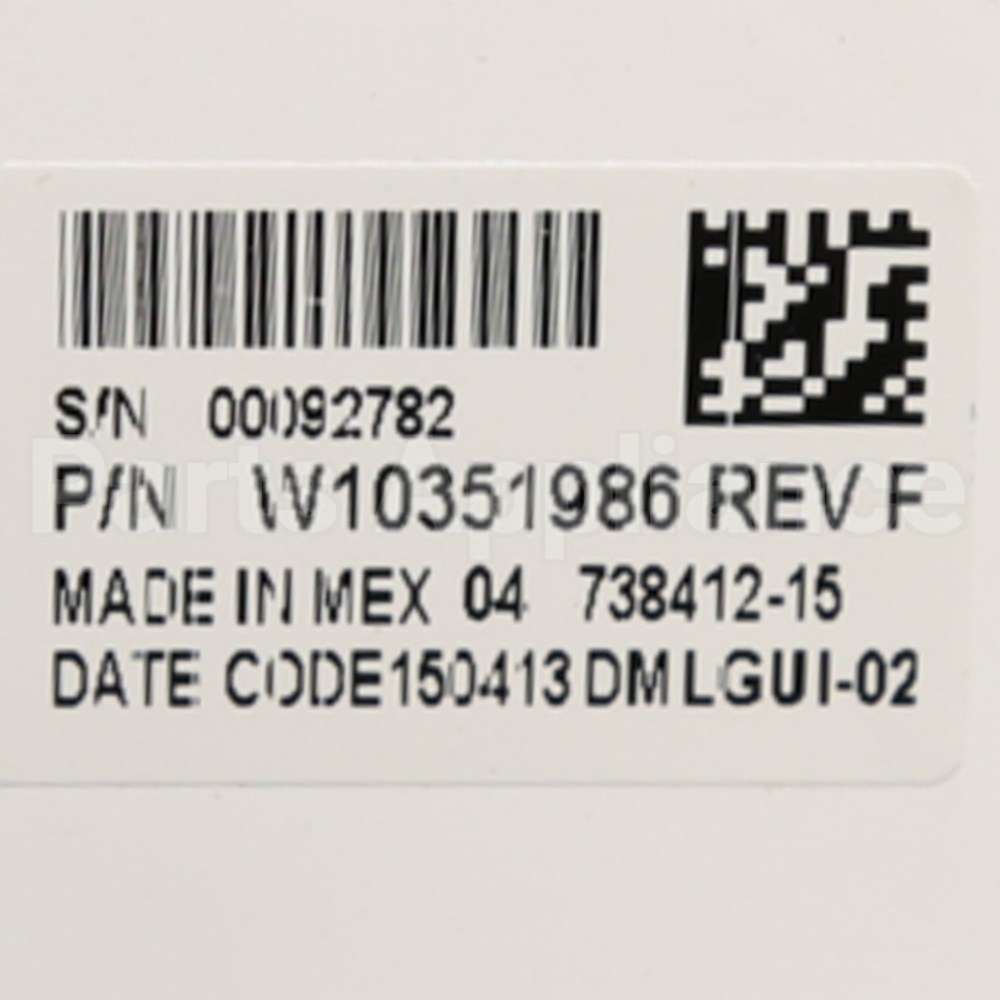 WPW10351986 Whirlpool Cntrl-Elec