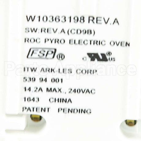 WPW10363198 Whirlpool Swtch-Oven