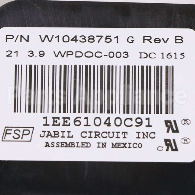 WPW10438751 Whirlpool Cntrl-Elec