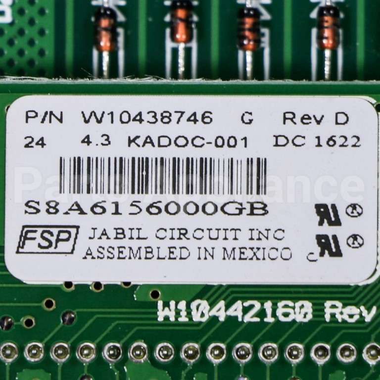 WPW10438752 Whirlpool Cntrl-Elec
