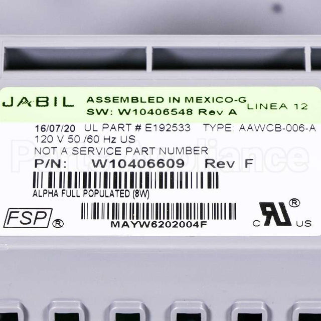 WPW10442139 Whirlpool Cntrl-Elec