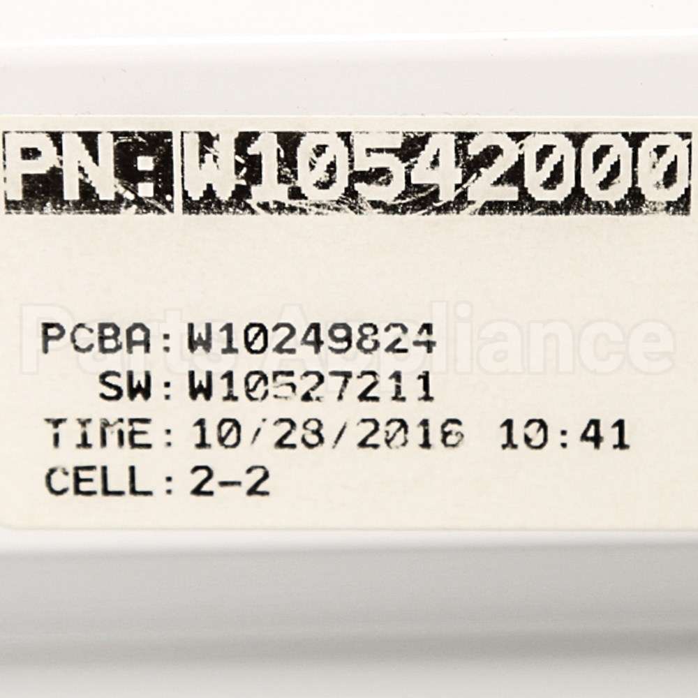 WPW10542000 Whirlpool Cntrl-Elec