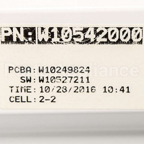 WPW10542000 Whirlpool Cntrl-Elec