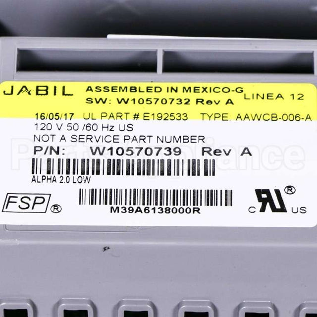 WPW10583356 Whirlpool Cntrl-Elec