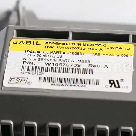 WPW10701569 Whirlpool Cntrl-Elec