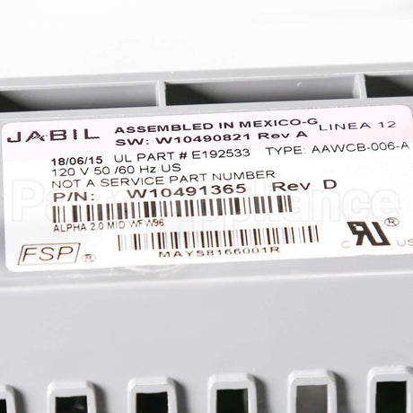 WPW10701571 Whirlpool Cntrl-Elec