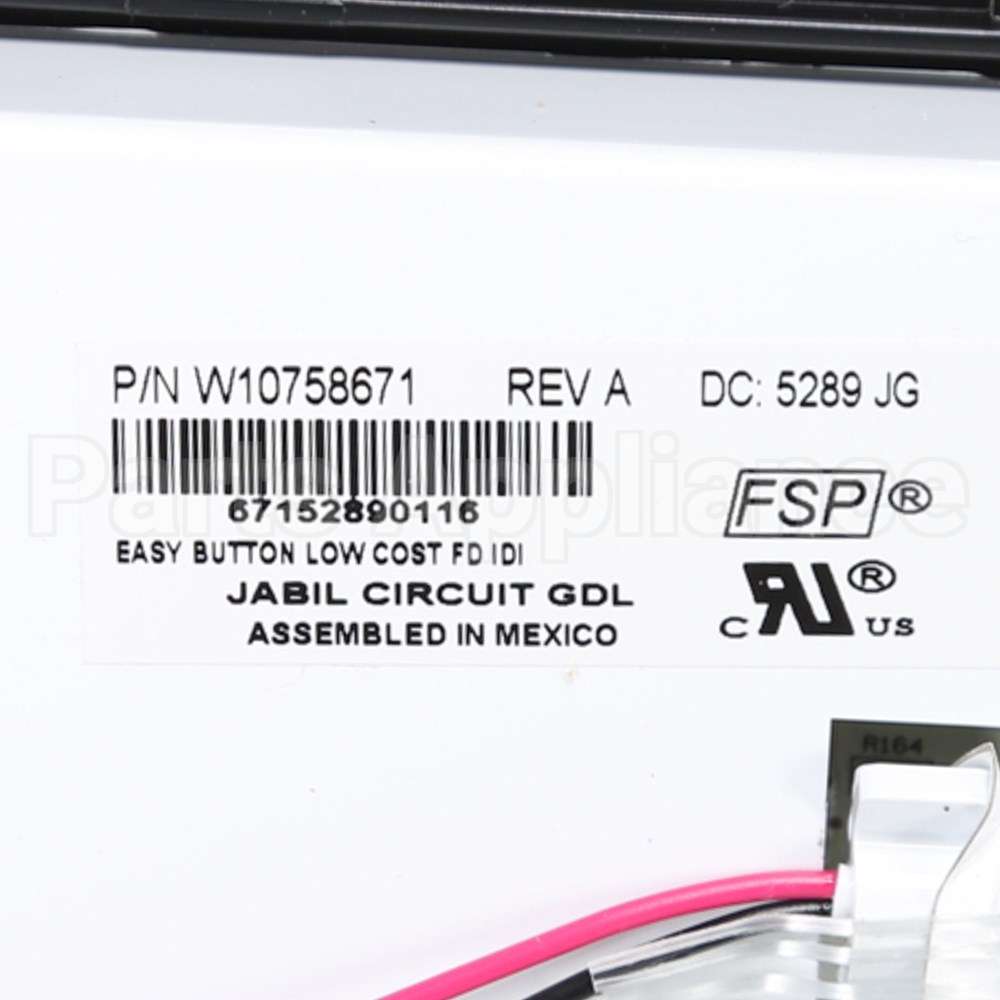 WPW10758671 Whirlpool Cntrl-Elec