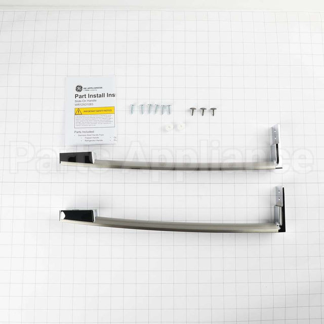WR12X39565 GE Silver Handle Pack Assembly