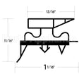 WR24X437 Fresh Food Door Gasket Compatible