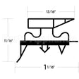 WR24X438 Freezer Door Gasket Compatible