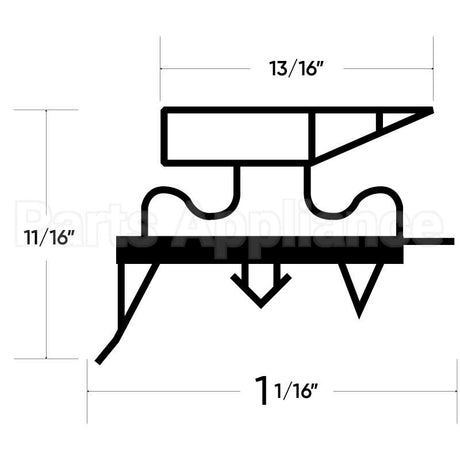 WR24X438 Freezer Door Gasket Compatible
