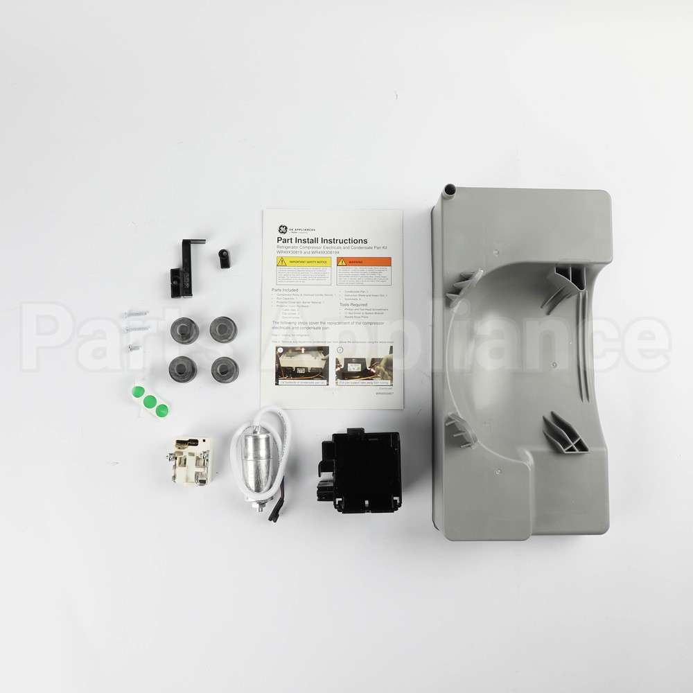 WR49X30819 GE Compressor Electricals & Drain Pan
