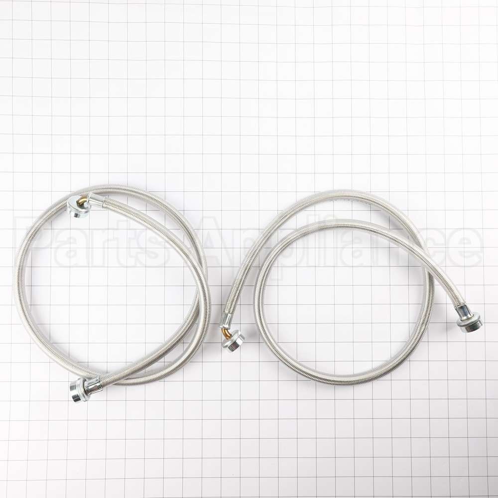 WX14X10017 GE 2Pk-Plymr Coated 4' Washer Hoses 90 Elbow