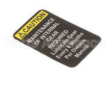 X91009 Globe Mixer Label Caution - Small